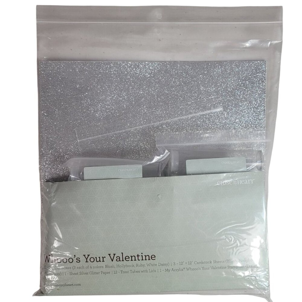 Close to My Heart Scrapbooking Kit Whooo's Your Valentine Tubes Stamp CC1022 NEW